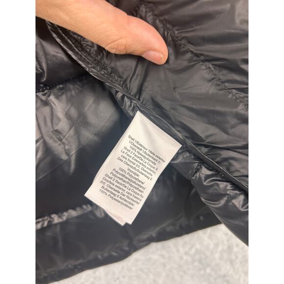 DKNY Black Faux Leather Front Puffer Vest Size XL - Picture 8 of 10